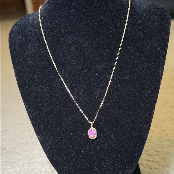 Kendra Scott Gold Necklace with Pink Pendant - Picture 7 of 7